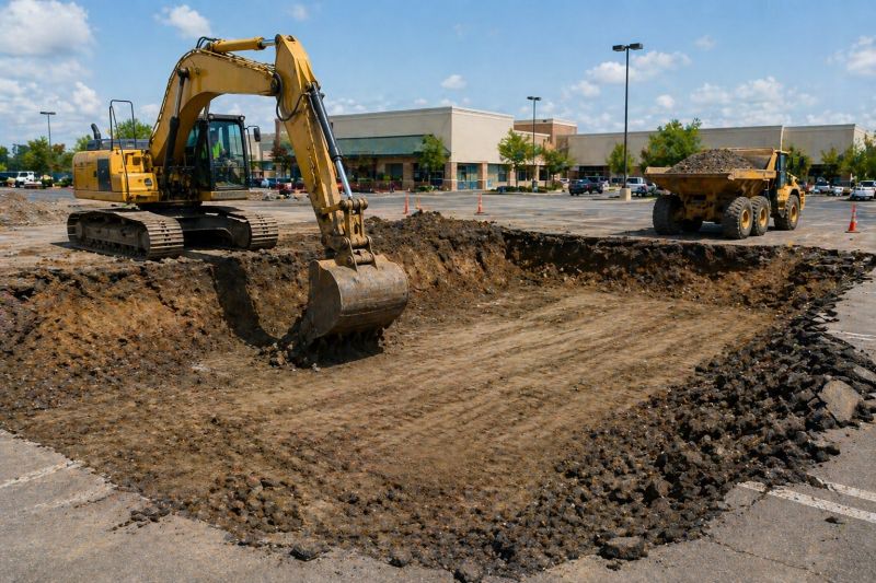 Parking Lot Excavation in Buford, GA